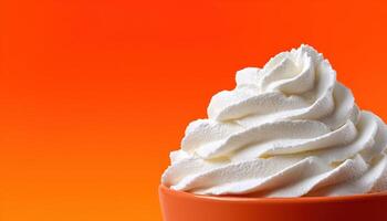 Whipped cream delight kitchen food photography minimalist close-up culinary art photo