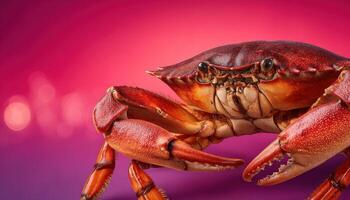 Chilli mud crab close-up coastal shoreline wildlife photography vibrant background artistic perspective photo