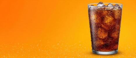 Refreshing sparkling cold drink in chilled glass vibrant background beverage photography bright atmosphere photo
