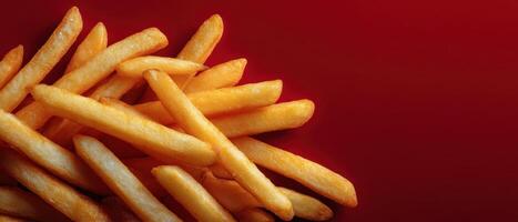 Geometric arrangement of french fries on a platter food display indoor setting top view culinary art photo