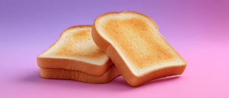 Golden toasted bread close-up culinary photography soft background gourmet concept photo