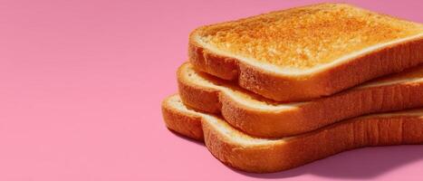 Perfectly toasted bread closeup food photography vibrant background culinary art gourmet idea photo