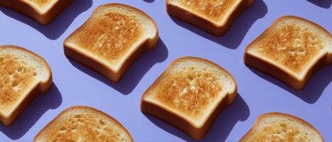 toast arrangement kitchen food photography modern top-down view culinary art photo
