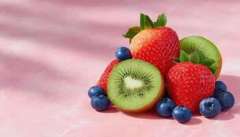 Colorful fresh fruit arrangement nature still life vibrant environment close-up healthy eating photo