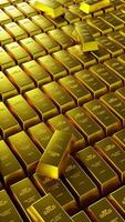 Vertical Loop Animation of Rows of Gold Bars video