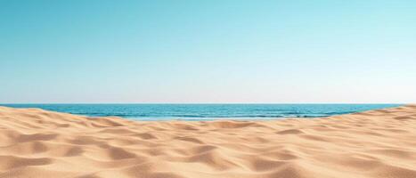 Tranquil beach scene oceanfront scenic photography serene environment wide-angle view natural beauty photo