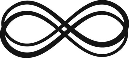 Double infinity symbol is swirling in a continuous loop, creating a bold and graphic representation of eternity, endless possibilities, and unlimited potential vector