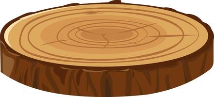 Tree trunk cross section revealing distinct growth rings, showcasing the tree's age and offering insights into its environmental history and climatic conditions over time vector