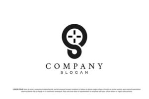 letter s target scope crosshair logo vector