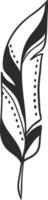 Single feather adorned with decorative dots and lines, creating a stylish and artistic design, perfect for enhancing various creative projects and adding a touch of elegance vector