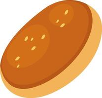 Close up view of a golden brown burger bun, generously sprinkled with sesame seeds, highlighting a deliciously tempting meal starter perfect for any occasion vector