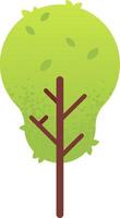 Green stylized tree with rounded foliage and brown trunk, perfect for representing nature, environment, or growth in a simple and visually appealing way vector