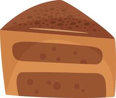 Indulging in a creamy and rich slice of layered chocolate cake, topped with a delicate dusting of cocoa powder, creates an irresistible dessert experience vector