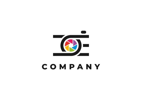 letter c and e photography studio camera lens logo