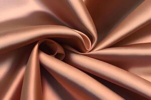 Peach Satin Fabric Texture for backgroundfor backgroundElegant Draped Silk Swirls photo