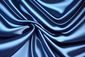 Elegant blue satin drapery showcases a luxurious texture that enhances any space. Its rich hues and soft feel create an atmosphere of sophistication and style, making it the perfect choice for el photo