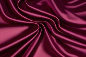 Burgundy Satin Fabric Drape Luxurious Texture for backgroundfor backgroundand Rich Color photo