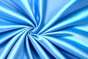 New Backtround Abstract Texture of Flowing Blue Satin Fabric photo