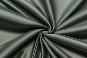 Elegant Draped Sage Green Satin Fabric showcases a luxurious texture that adds sophistication to any setting. photo