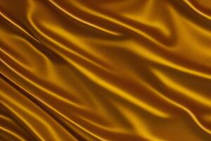 Golden silk drapes gracefully, showcasing a luxurious texture that serves as the perfect backdrop. The rich amber hues complement this opulent fabric beautifully, creating an elegant atmosphere. photo