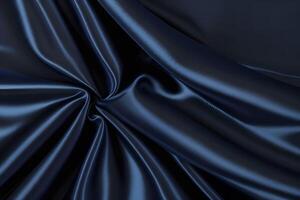 Midnight Blue Satin Drape Luxurious Texture for backgroundfor backgroundand Deep Hues photo