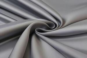 An Elegant Draped Silver Fabric Texture A Luxurious Close-Up Background. photo