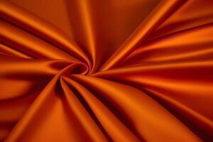 Luxurious Orange Satin Fabric Texture background. . background. . photo