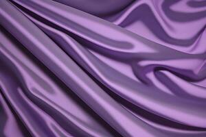 Elegant Draped Lavender Silk Fabric Texture background. . photo
