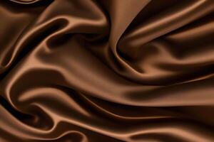 Luxurious Brown Silk Fabric Drape A Textured Abstract photo