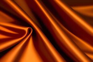 Luxurious Copper Satin Drape A Study in Texture for backgroundfor backgroundand Light background. . photo