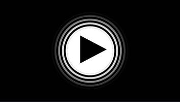 Play button ripple animation icon media UI loop black video