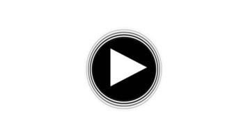 Play button animation ripple black white media UI loop video
