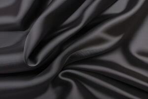 Dark Elegance Abstract Draped Fabric Texture Background.. photo