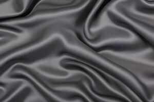 Elegant Draped Gray Silk Fabric Texture Background.. photo