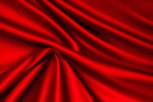 Crimson Silk Drapery A Luxurious Red Fabric Texture... photo