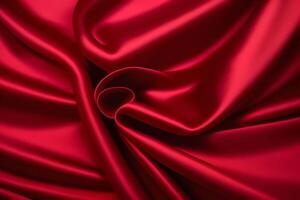 Crimson Silk Drapery A Luxurious Red Textile Background.. Background.. photo