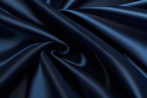Midnight Blue Satin Drape Luxurious Texture for backgroundfor backgroundand Deep Color photo