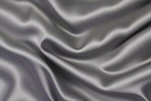 Elegant Draped Silver Satin Fabric Texture Background.B ackground. photo