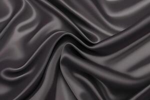 Dark Elegance Abstract Draped Silk Texture Background. photo
