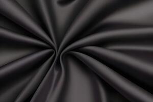 Background Elegant Black Satin Drape A Study in Texture for backgroundfor backgroundand Shadow photo