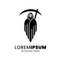Grim Reaper Silhouette A Symbol of Mortality and the Inevitable vector