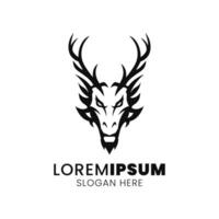 Mythical Dragon-Deer Emblem A Symbol of Power and Grace vector