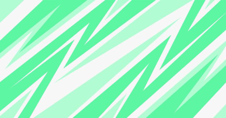 sport green banner design with zig zag line pattern