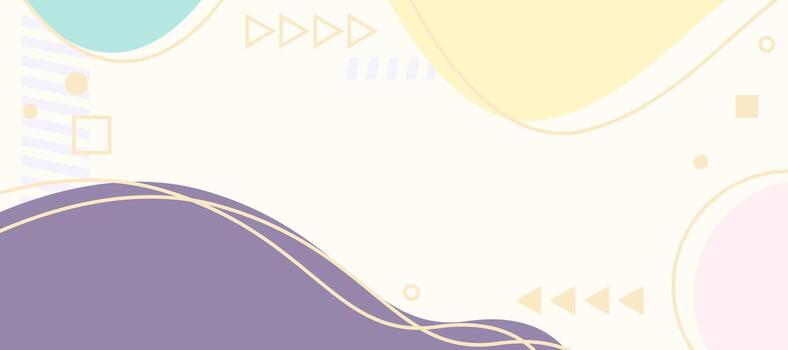 Modern Abstract Background ,Creative pastel wave design with geometric shapes. vector