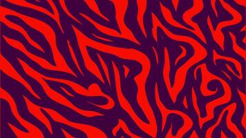 Abstract tiger stripe pattern with bold red and black colors vector
