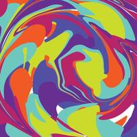 Colorful swirls and organic shapes combine to create a vibrant and dynamic abstract marble pattern. Lively hues intertwine, conveying energy and creativity in this artistic composition. vector