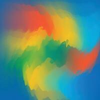 Colorful abstract gradient blending vivid shades of red, yellow, green, and blue into a vibrant, painterly effect. Represents creativity, energy, and dynamic fluidity in a modern artistic style. vector