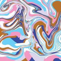 Vivid abstract pattern showcasing colorful marble swirls in shades of blue, pink, and brown, conveying motion and creativity through its fluid design. Ideal for backgrounds and modern graphic projects vector
