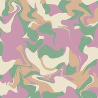A dynamic abstract pattern marble featuring pastel colors of green, purple, and beige. The swirling design creates a vibrant and artistic composition, suitable for backgrounds, textiles, or creative vector