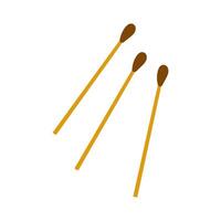 Matches arranged on a white background showcasing their simple design and functionality vector